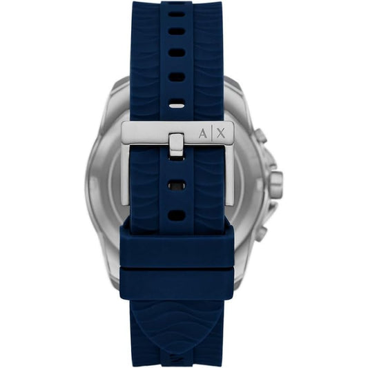 Armani Exchange Men’s Quartz Blue Silicone Strap Blue Dial 44mm Watch AX1960