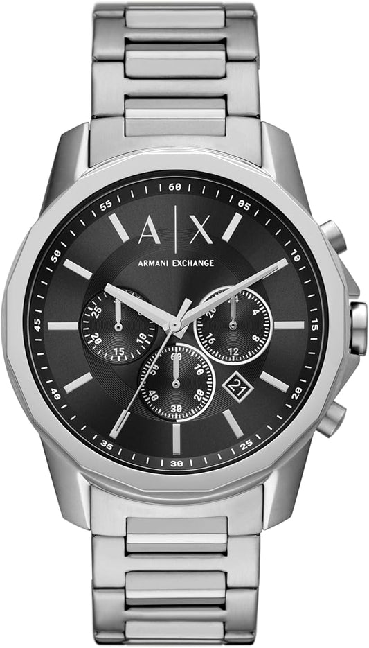Armani Exchange Chronograph Dress Watch for Men with Stainless Steel