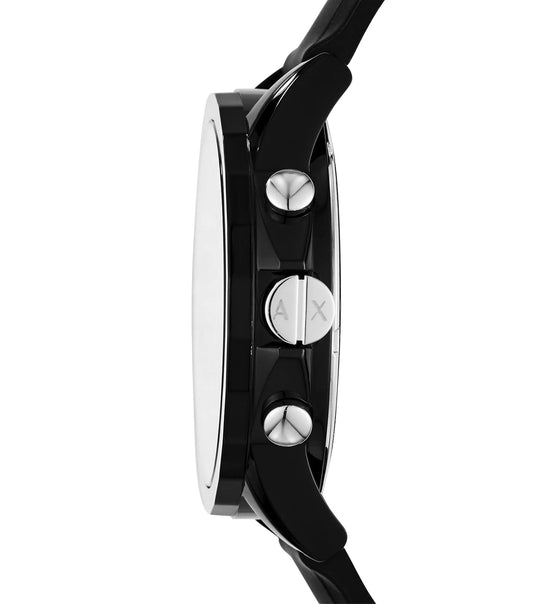 Armani Exchange Men's Stainless Steel Analog-Quartz Watch with Silicone Strap