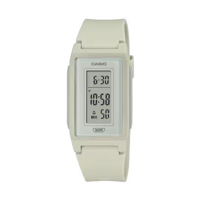 Casio Women Watch Long and Slender Digital Grey Dial Resin Band LF-10WH-8DF.