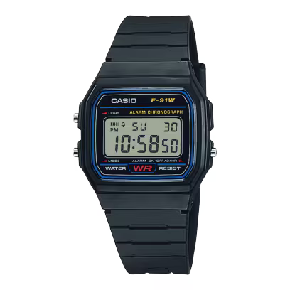 Casio F-91W Classic Digital Watch – Lightweight, Water Resistant, 7-Year Battery